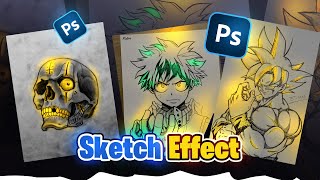 Transforming Normal Sketches Into Something Nice Glowly Lighting 3d Effect Using Photoshop