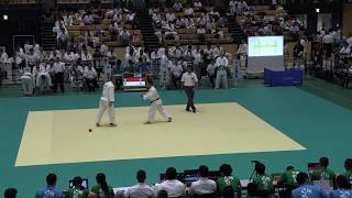 2018IH 男子柔道個人90kg級 2回戦 三浦 長崎日大（長崎県）対 三林 豊栄（新潟県）