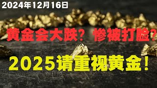 黄金会大跌吗？2025请重视黄金！ 黄金走势还远远没有结束！过去如果没有配置房地产，绝大多数人将错失绝佳理财机会；未来你如果没有重视配置黄金去理财，那你很可能又将错失一个下一个重大机遇！