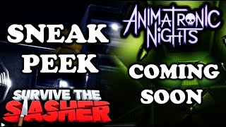 New Roblox Game Animatronic Nights Sneak Peek Game Drops Soon Survive the Slasher