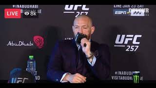 UFC257: Conor McGregor responds back to Khabib Twitter comment at Post Fight Press conference