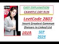 Insert Greatest Common Divisors in Linked List | Leetcode 2807 | Java Code | Developer Coder