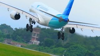 Lihat Perbandingan Landing Pesawat Citilink vs Garuda Indonesia (Video Pesawat Terbang Indonesia)