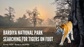 Searching for tigers on foot safari - Bardiya National Park, Nepal.