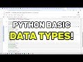 Learn Python #2 : Variables and Data Types Explained Simply
