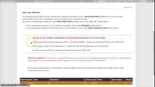 CMU Housing: How to Submit a Maintenance Request
