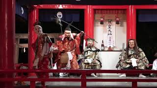 国司（くにつかさ)3/4 櫟木神楽社 (於)2021春日神社秋季大祭 奉納岩戸神楽