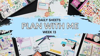 DAILY SHEETS PLAN WITH ME WEEK 13