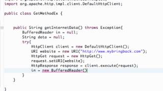 Android Application Development Tutorial 148 Executing HttpGet on a Http Client