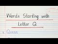 Words Starting with Letter Q