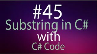Substring in C# Urdu tutorial,