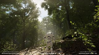 Trees - Vol.1 - Wind Functions Demo (strong breeze) Unreal Engine 4.26