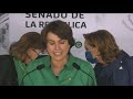 conferencia de prensa encabezada por las senadoras patricia mercado y martha lucía mícher