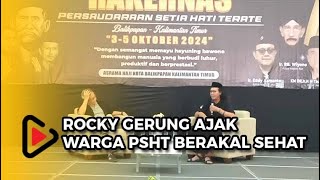 Rocky Gerung Ajak Warga PSHT Berakal Sehat