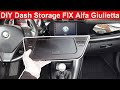 Alfa Giulietta Storage Compartment Removal and FIX, Lid Repair