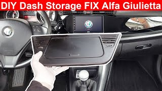 Alfa Giulietta Storage Compartment Removal and FIX, Lid Repair