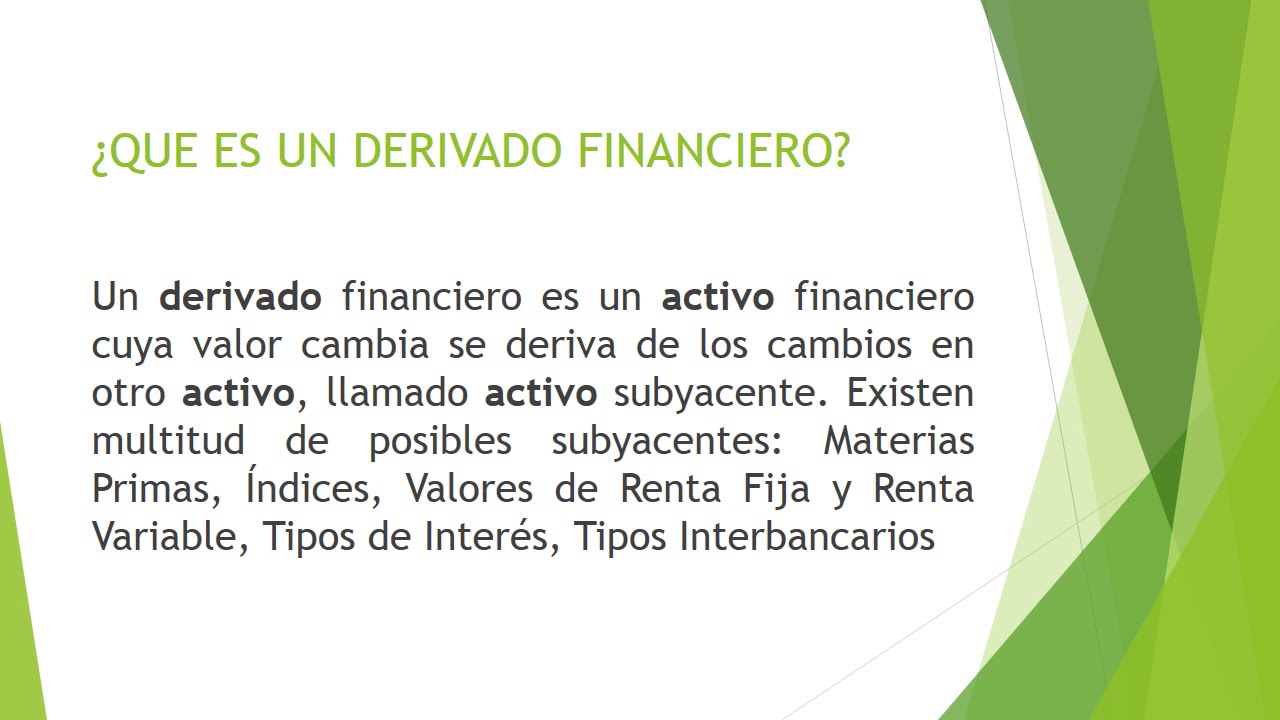 DERIVADOS FINANCIEROS - YouTube