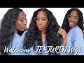 TEXTURED Waterwave Beginner Wig Install PRECUT Kinky Straight GLUELESS *No Baby Hair* Wig Julia Hair