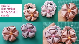 Cara Membuat Ikat Rambut KANZASHI🌸Tutorial KANZASHI🌼Scrunchies Diy