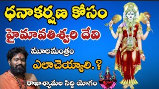 ధనాకర్షణ కోసం హైమావతీశ్వరి  దేవి మూల మంత్రం ఎలా చెయ్యాలి.?