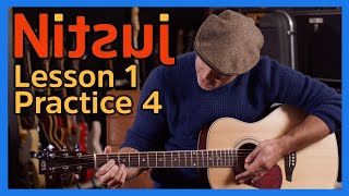 Nitsuj Learning Guitar. Lesson 1Practice 4 Justin Guitar Beginner Course 2020