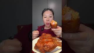 프라이드 치킨 윙 시식 쇼, fried chicken wings tasting show|| LIN VLOG먹방 #3152