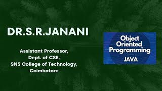 OOP Concepts | OOP using JAVA | SNS Institutions
