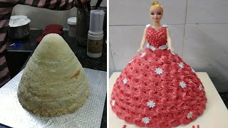 Doll Cake Design |Doll Cake Recipe |Barbie Doll Cake Design |Girl Birthday Cake Decorating
