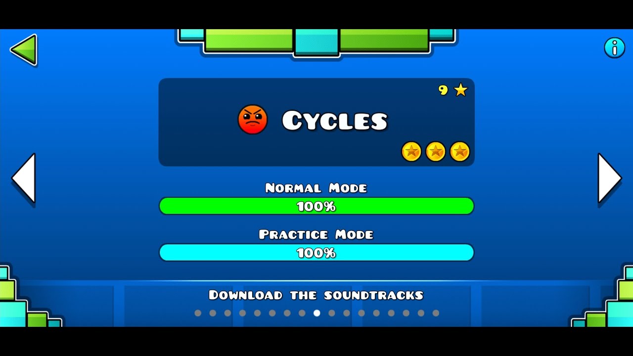 Geometry Dash Cycles 100 All Coins Youtube