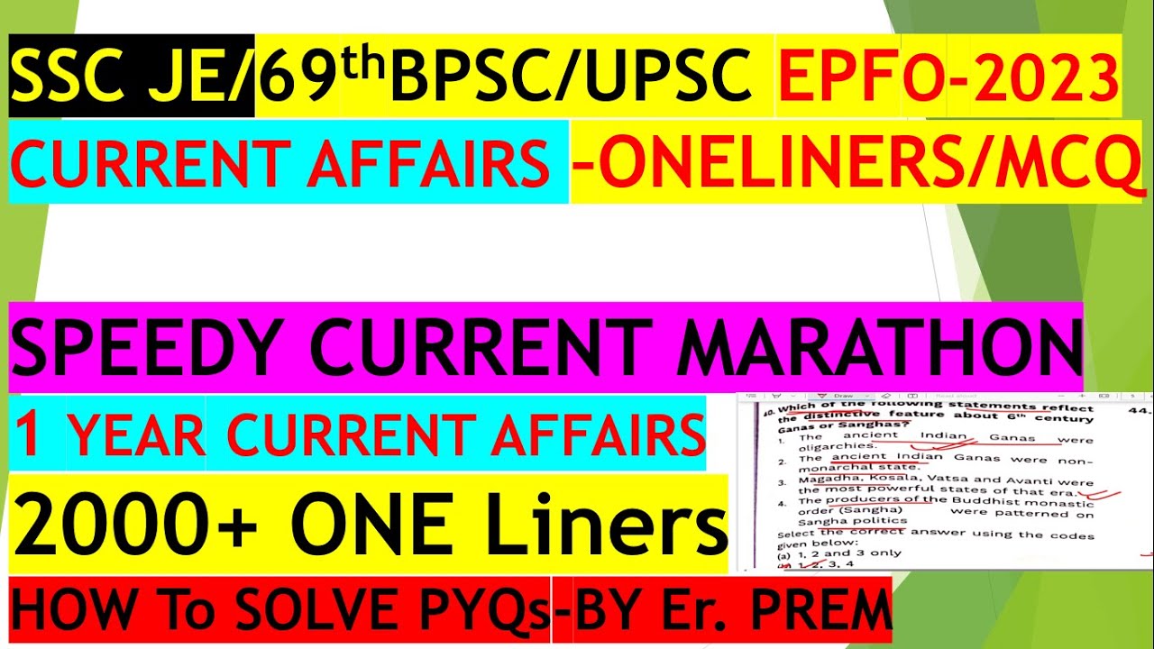 SSC JE/69th BPSC Speedy Current Affairs 2023 | Speedy June 2023 One ...