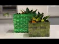 How to make coconut leaf square basket |Easy tutorial