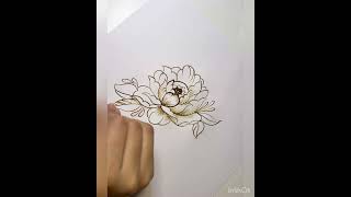 Floral peony step by step / Floral henna / Rose henna / Peony henna / Maseera Mehndi Artist