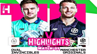 THE HUNDRED | Match 1 - Oval Invincibles vs Manchester Originals | Cricket 19 [HIGHLIGHTS]