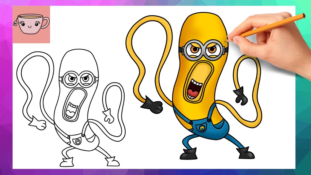 How To Draw Mega Minion Tim From Despicable Me 4 Cute Easy Step By