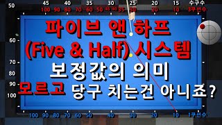 파이브 앤 하프 (Five & Half) 시스템 _ 4쿠션 라인 보정값의 의미