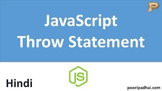 throw Statement | JavaScript Error Handling-Hindi