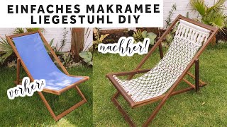 DIY Makramee Liegestuhl für die Terrasse / für den Garten | heylilahey