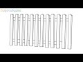 how to draw a fence step by step for beginners