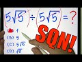 🤯 5√5 ÷ 5√5 = ??? Expressão numérica com multiplicação, divisão e raiz quadrada | Você consegue?