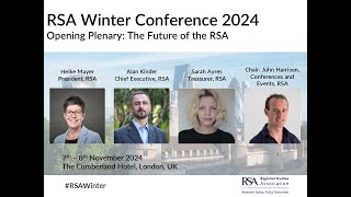 2024 RSA Winter Opening Plenary - The Future of the RSA