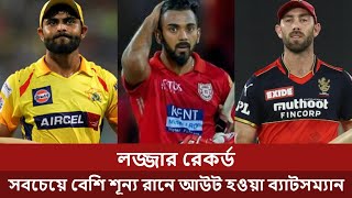 আইপিল ইতিহাসে সবচেয়ে বেশি শূন্য রানে আউট হওয়া ব্যাটসম্যান। Most Duck Out Batsman In IPL History