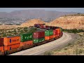 4k railfanning union pacific in the south west desert