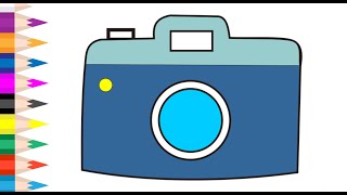 Camera drawing and coloring | how to drawing Camera | Camera easy drawing