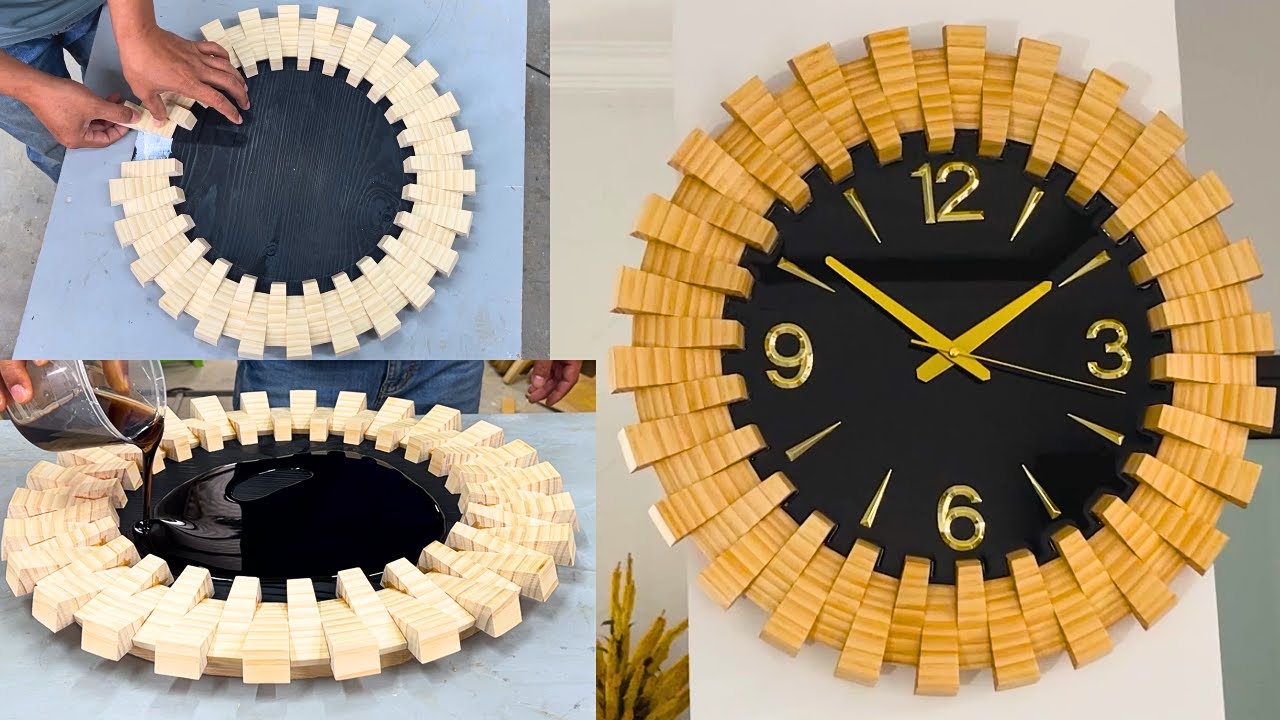 Most Loved Beautiful Wooden Clock Model - DIY Simple Art Wooden Clocks ...