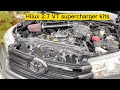 Toyota Hilux 2.7L 2TR engine with VT twin screw supercharger kits. Charming sounds,more 40% power