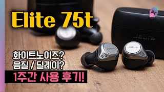 사이즈 줄고, 재생시간은 늘었다! 자브라 엘리트 75t 블루투스 이어폰 리뷰 / 과연 화이트 노이즈는?