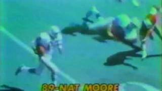 Nat Moore of the Miami Dolphins scores 2 Touchdowns Vs. The 49ers (1977)