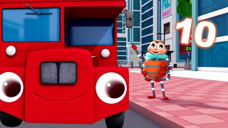 Tellen met de 10 kleine bussen | Little Baby Bum | Moonbug Kids Nederlands - Kindertekenfilms