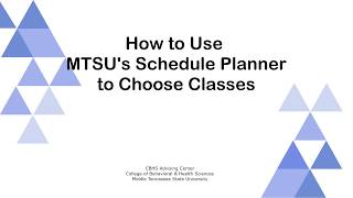 How to Use Schedule Planner