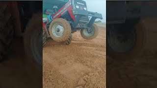 Amazing Tractor Stunt By Indian Farmers In Mud By MASSEY FERGUSON 1035 DI ( PART-3 ) । Tractor Stunt
